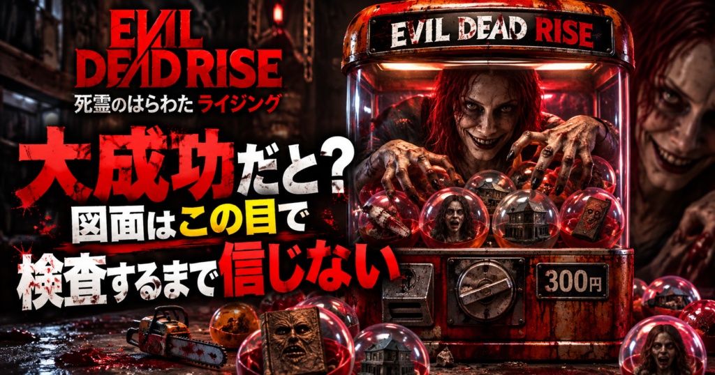 死霊のはらわたライジング 大成功だと？図面はこの目で検査するまで信じない ガチャポン風アイキャッチ画像